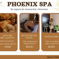 Menú de servicios Phoenix Spa